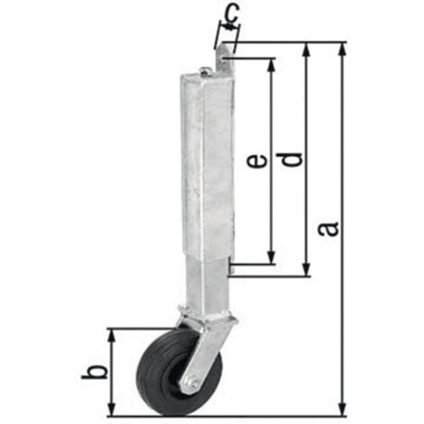 GAH Alberts Galet de porte STA galv. portes p. 70kg 400mm - 416850