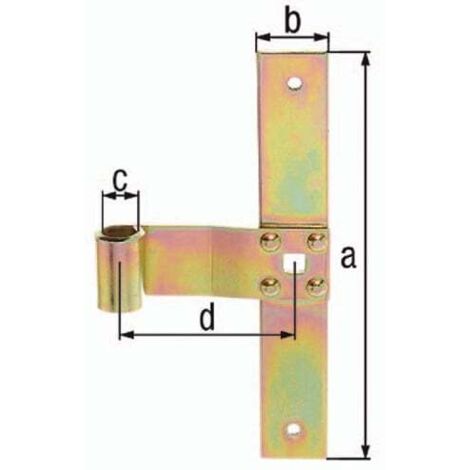 GAH Alberts Paumelle centrale de volet largeur 75 mm ( 8001795316 ) longueur 200 x 30 mm droite