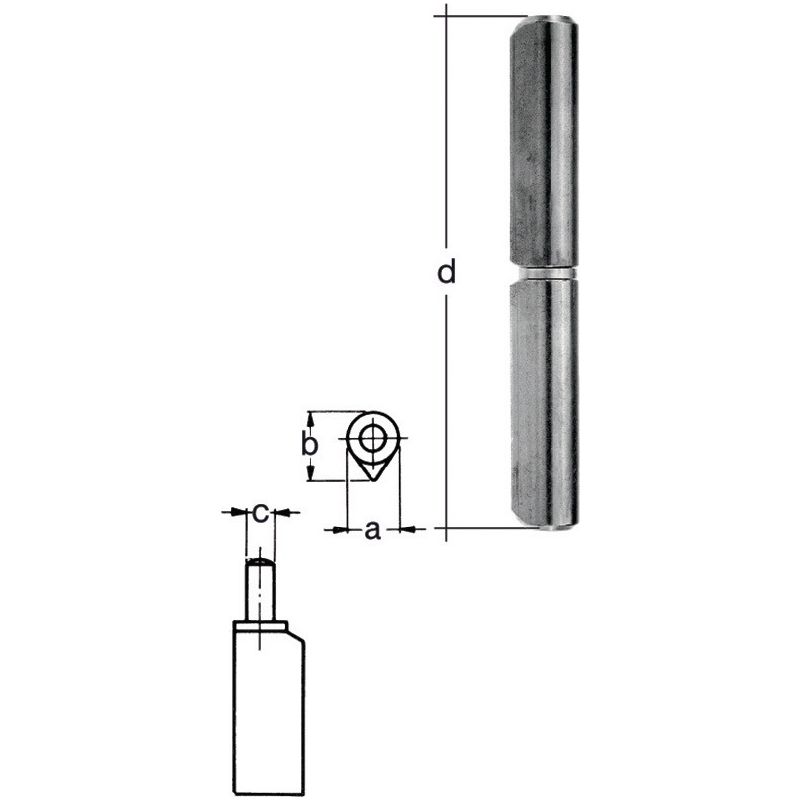 Profilrolle Band-L.60mm STA blk Stift-Ø 6mm GAH