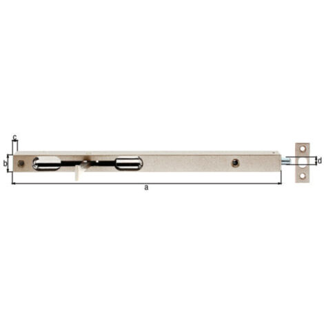GAH Alberts Rohrkantriegel mit Hebel, 17x250mm Hub15mm Stahl, silberfarbig