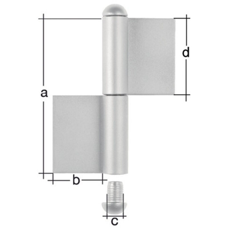 Alberts Bande de construction type K04 2 pièces à souder tête ronde inox 120/30/9/60mm ga - 414320 - GAH