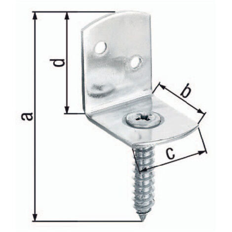 GAH Alberts Support de clôture tressé 83 x 32 x 30 x 38 mm TZN forme L - 213459