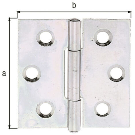 GAH Alberts Tür-Scharnier quadratisch, B38xH38mm mit vern. Edelstahlstift