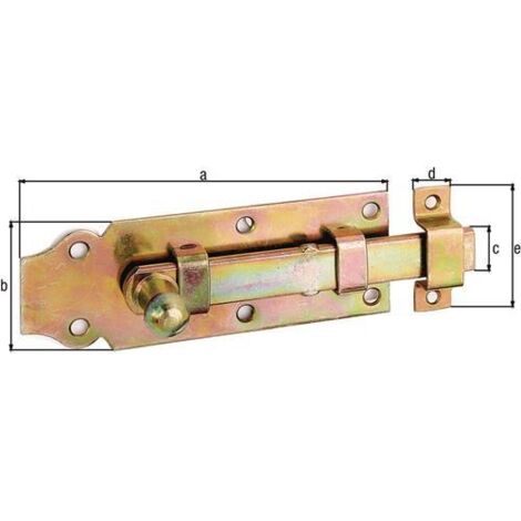 GAH Alberts Türriegel L.120mm B.44mm STA galv. gelb verz. ger. - 115395