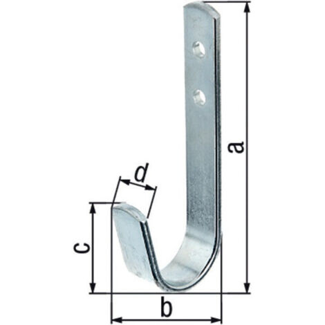 GAH Alberts Wandhaken einfach 30 mm Stahl verzinkt 90 mm - 802110
