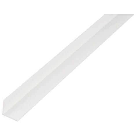GAH Alberts Winkelprof. gl.schenkel., ungelocht L2000x B15x H1, 2x S1, 2mm Kunststoff weiß