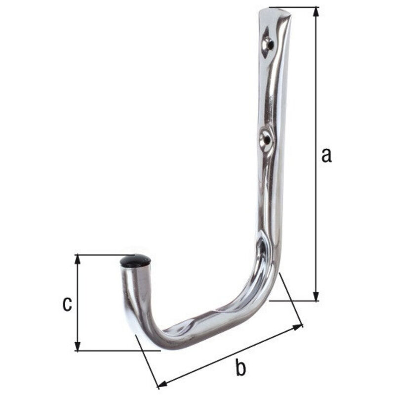 GAH - Crochet A.150mm acier zingué H.215mm D.18mm (Par 5)