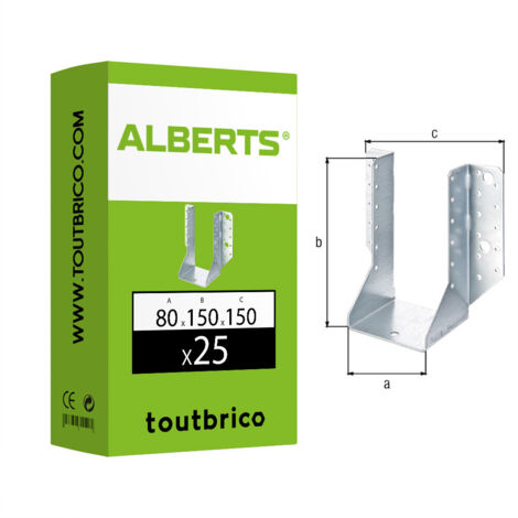 GAH Sabot de solive type A 80/150 2 mm ETA-08/0171 25 pièces ( 3000200413 )