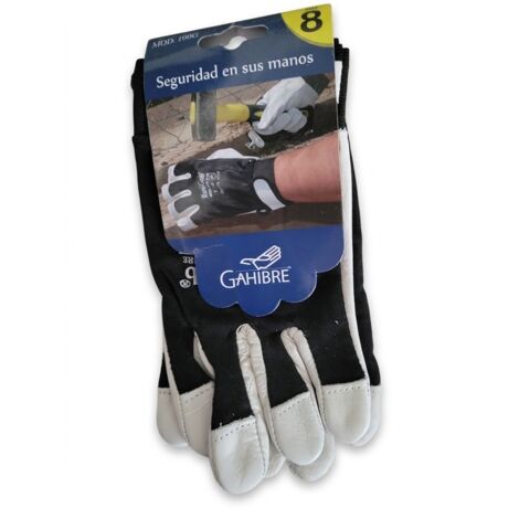 GAHIBRE - Gants de protection - Cuir fleur et textile - Taille 8 - Haute dextérité - Voir photos