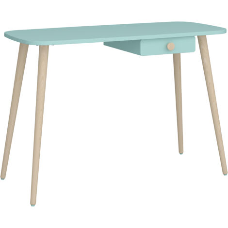 Gaia-Bureau avec 1 tiroir en bois de couleur menthe fraîche