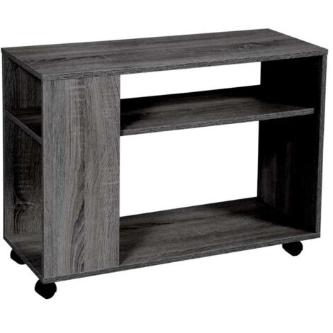 GAIA MOBILETTO IN LEGNO CON RUOTE 80 X 30 X 56 CM IN COLORE WENGÈ
