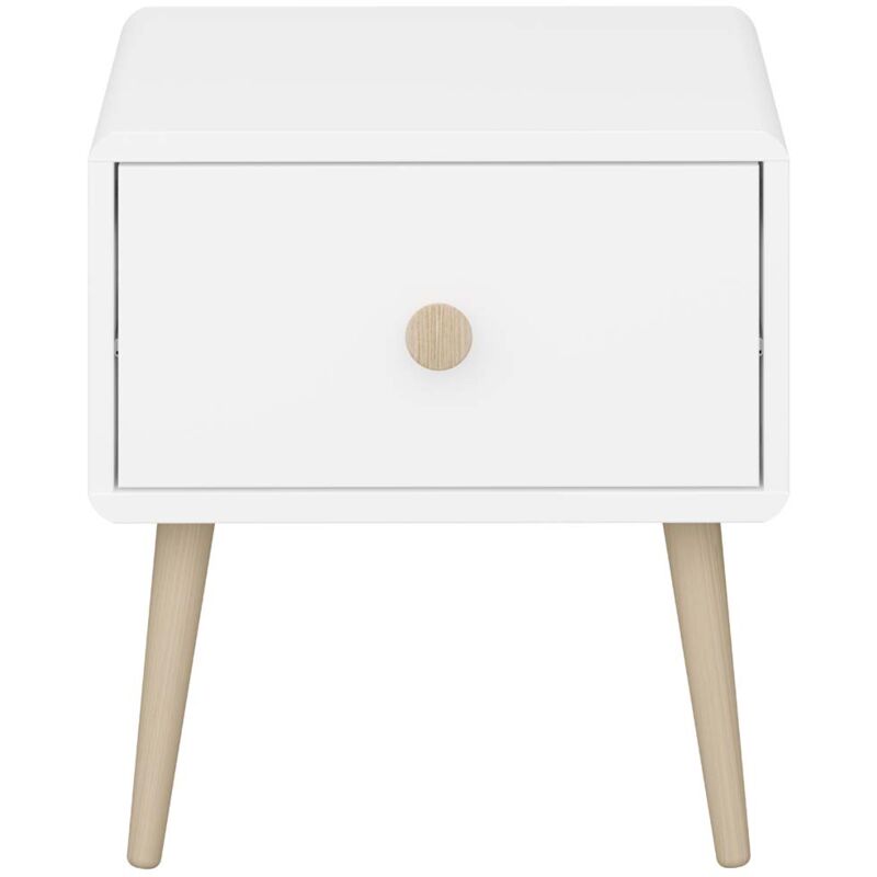 Gaia table de nuit 1 tiroir blanc.
