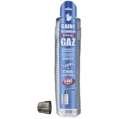 Gaine accordéon spécial gaz 83 89 mm +raccord TEN 15083
