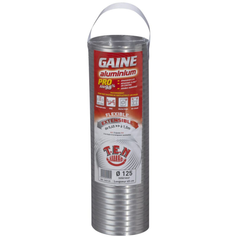 Gaine accordéon aluminium Ø110mm - 085110 - TEN