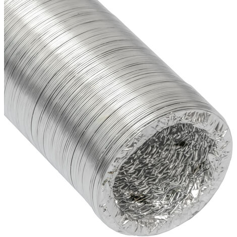 Ø 120mm Conduit d'air Flexible pour Hotte de Cuisine, Climatiseur, Hotte  Aspirante, Sèche-linge - 1.5m Tuyau d'évacuation Semi-rigide - Conduit de