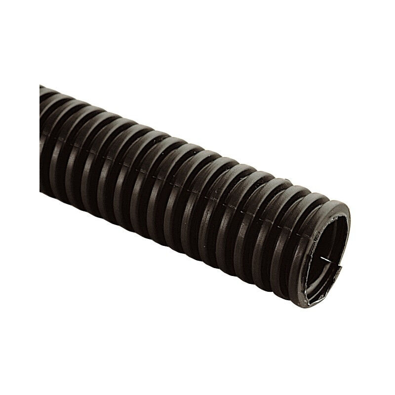 Gaine Annelée Souple Fendue Diamètre 13 mm - Rouleau de 25 m