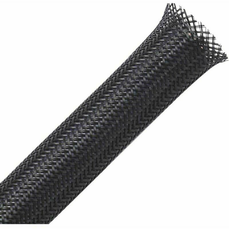 XVX - Gaine Câble Tressée Extensible de 13mm x 30m, Idéale pour Cacher et Ranger les Câbles Automobiles et les Fils.