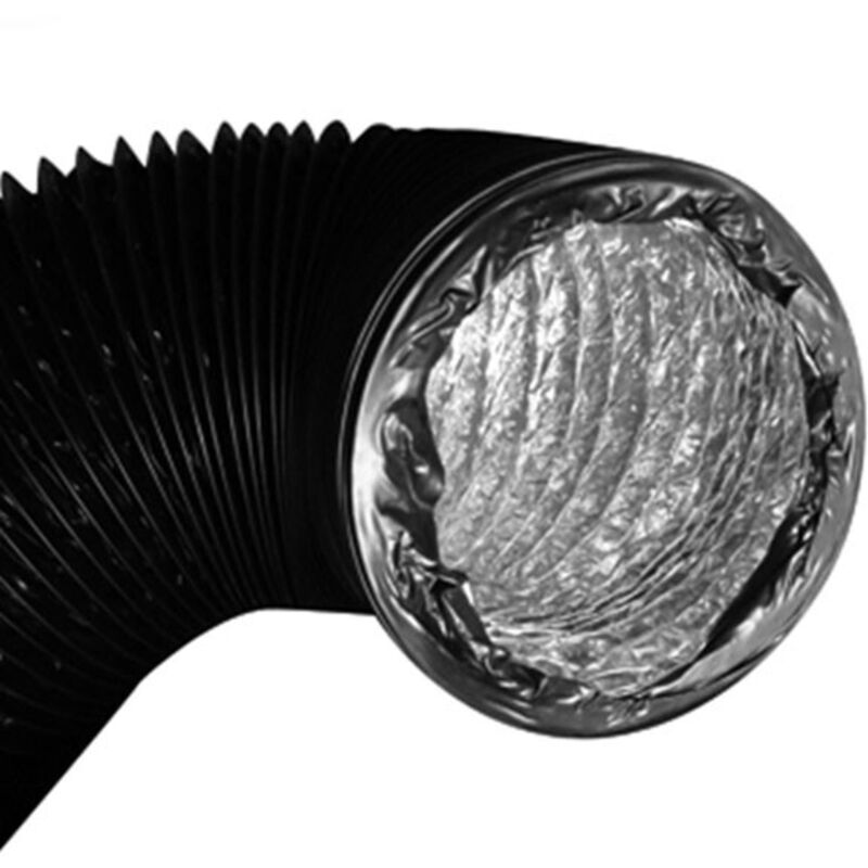 Gaine combi aluminium pvc double couche 100mm x 10m, conduit de ventilation