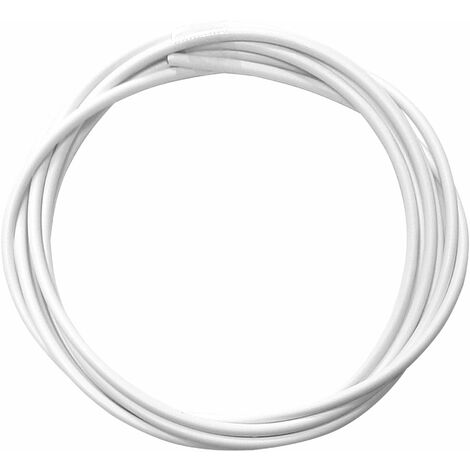 main image of "Gaine de câble acier universelle blanc diamètre 5mm longueur 3m avec insert plastique protection frein gaz embrayage"