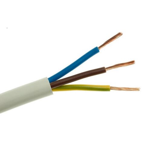 Gaine de câble H03VV-F (OMY) 3x1,5 jaune blanc 300/300V /100m/