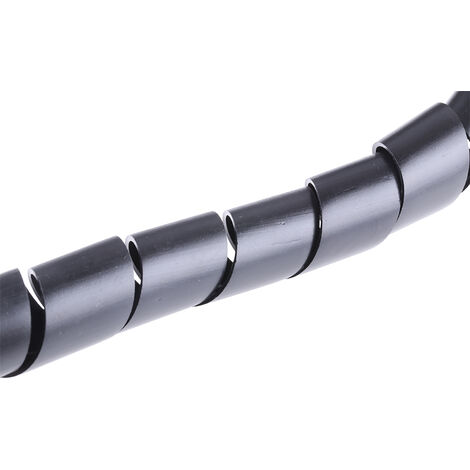 Gaine de câble spiralée Thomas & Betts, Ø 15mm 19mm Noir, Ø int 15mm en Polyéthylène
