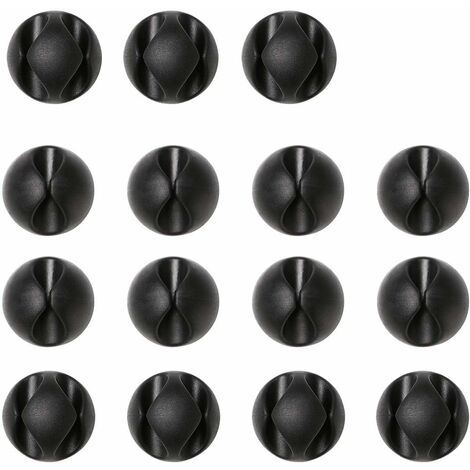 Gaine de fil Serre-câble, support de câble et gaine de fil,15 ensembles Guazhuni（le noir）