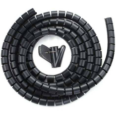 Gaine de gestion des câbles de 0,8 pouce de diamètre, tube d'enroulement de câbles, enrouleur de câbles, organisateur de câbles, tube de câble, gaines de câbles