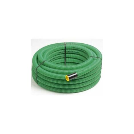Gaine électrique 40mm verte – Couronne de 25 mètres en polyéthylène – Résistance aux chocs – TPC40V25 – Cable Courant Fort