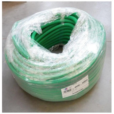 Gaine électrique flexzip verte 20/100 – Protection câbles électriques – Non propagateur de la flamme – Fabrication française – Courant