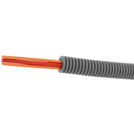 Gaine électrique préfilée 100m 3x1,5 mm² – Couleur orange/rouge – Protection câbles pour installations électriques – Id Cables