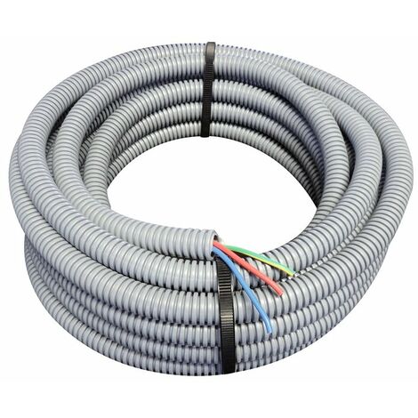 Gaine électrique préfilée 3 x 2,5 mm² – Longueur 25 m – Diamètre 20 mm – PVC non propagateur de la flamme – Installation facile – Electricité