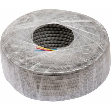 Gaine électrique préfilée ICTA 3G1,5 mm² – Longueur 100 m – Pour installation dans cloisons et combles – Couronne multi-conducteurs