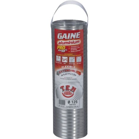 Gaine flexible accordéon aluminium 85CM D153 TOLERIE EMAILLERIE NANTAISE 085153