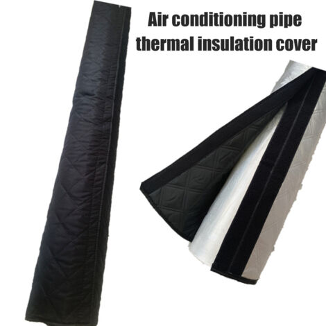Gaine Flexible pour Climatisation avec Isolation en Aluminium - Rouleau de Gaine Aluminium Feutre Oxford 59x21 Pouces Noir/Silver pour Ventilation Exhaust 5-6" Diamètre - Kit 1 Pièce
