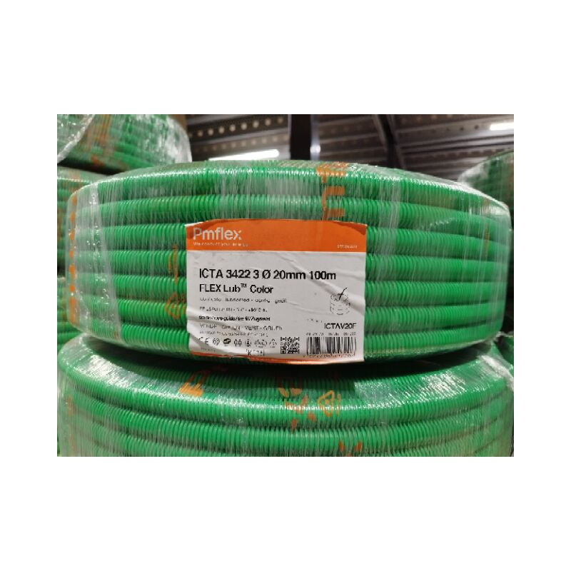 Gaine Icta Ø20mm Pm Plastic Vert 100m Avec Tire-Fil
