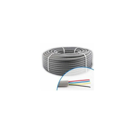 Gaine ICTA préfilée 4G1,5 BRNV/J - Diamètre 20 mm - Rouleau de 100 m