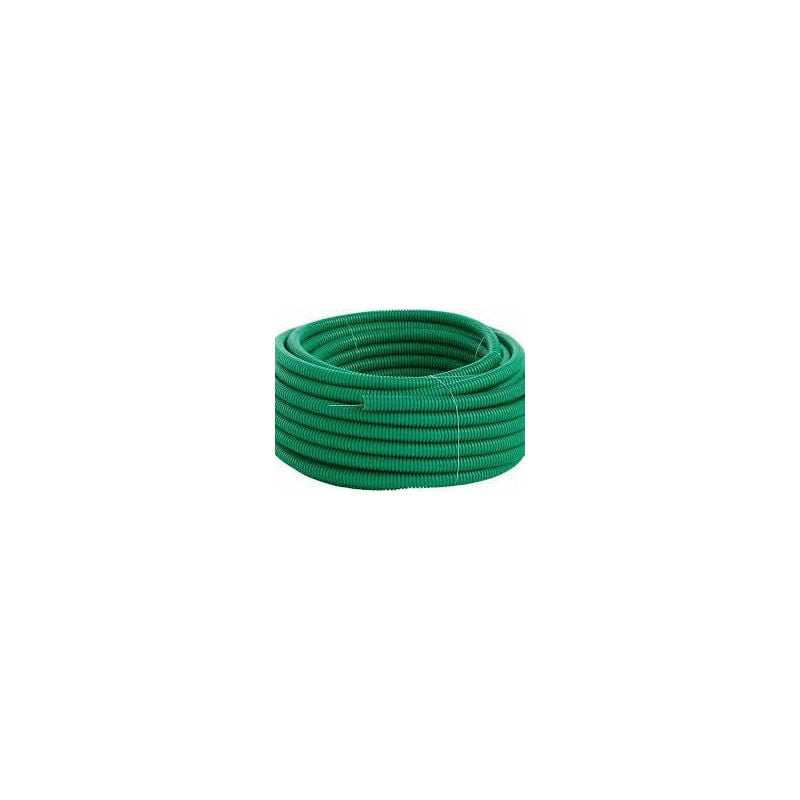 Gaine ICTA verte - Diamètre 20 mm - avec tire-fils - Rouleau de 100 m