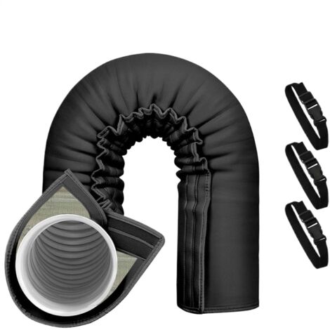Gaine isolante pour tuyau de climatisation – Enveloppe triple couche ajustable – Diamètres 12,7 cm et 15 cm – Installation facile en 3 étapes