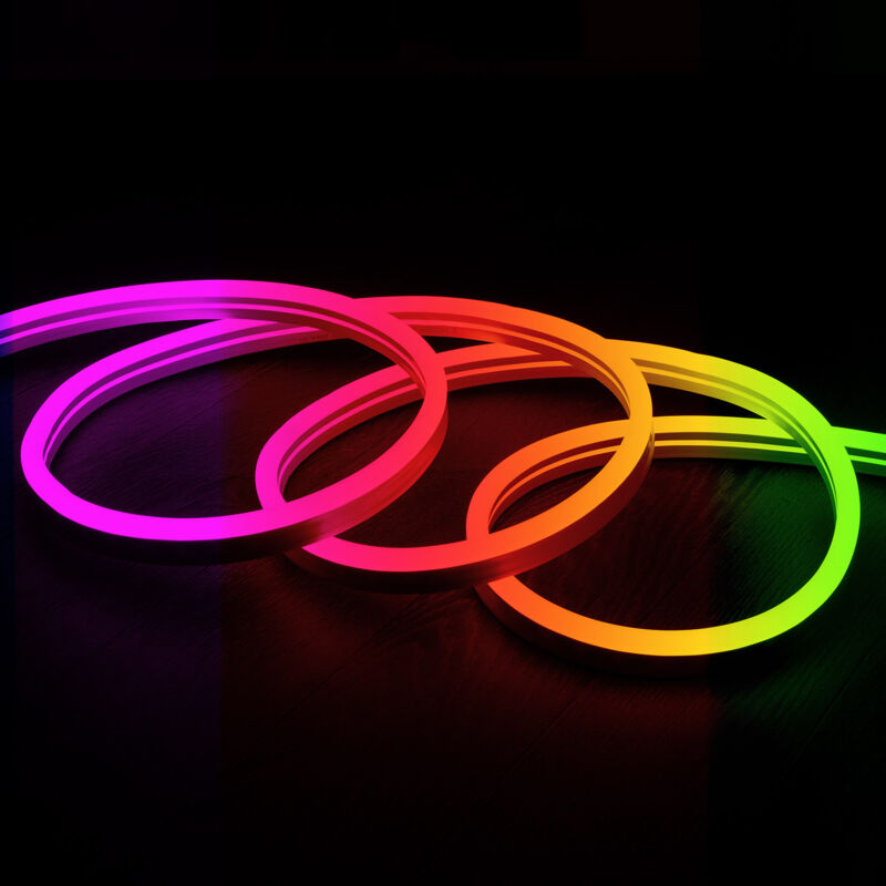 Efectoled – Ruban LED néon dimmable 220V RGB semi-circulaire 180° – 11W/m – IP67 – Flexible et sécable tous les 100cm – Pour espaces confinés