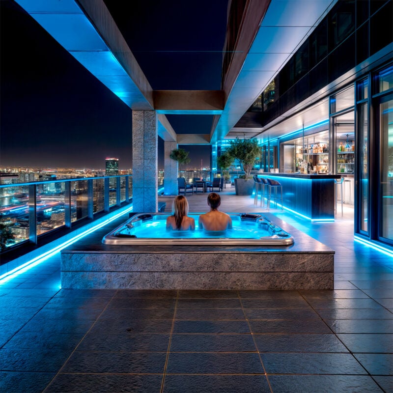 Efectoled - Gaine Néon led Flexible Dimmable 7.5W/m 220V ac 120LED/m Semi-circulaire 180° Bleu IP67 sur Mesure Coupe tous les 100cm 3 m