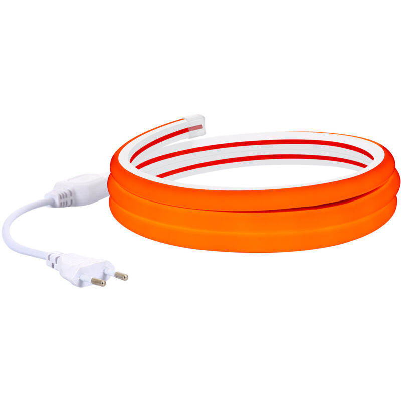Efectoled - Ruban led Néon Dimmable 220V Orange Semi-Circulaire 180 7.5W/m Coupe 100cm IP67 Sur mesure 4 m