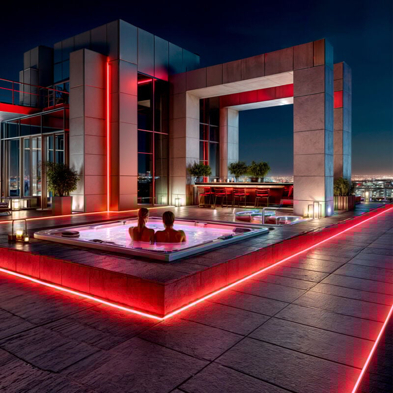 Gaine Néon led Flexible Dimmable 7.5W/m 220V ac 120LED/m Semi-circulaire 180° Rouge IP67 sur Mesure Coupe tous les 100cm 50 m