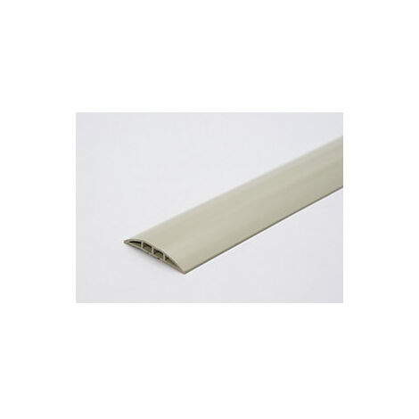 Gaine protège-câbles en plastique, pour tuyaux de Ø max. 7,5 mm gris, 2 passages, longueur 1,5 m