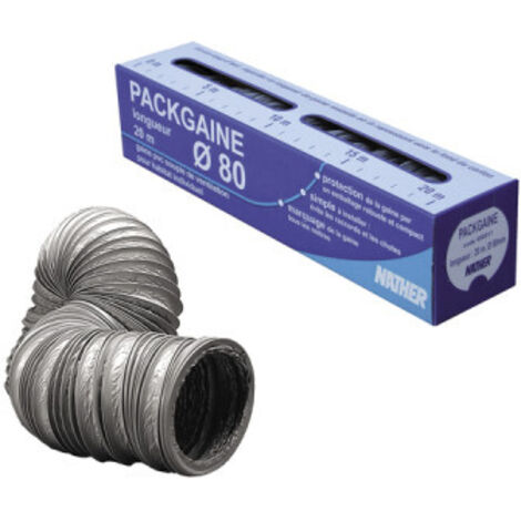 Gaine PVC souple Ø80mm x 20m dévidoir - DIFF