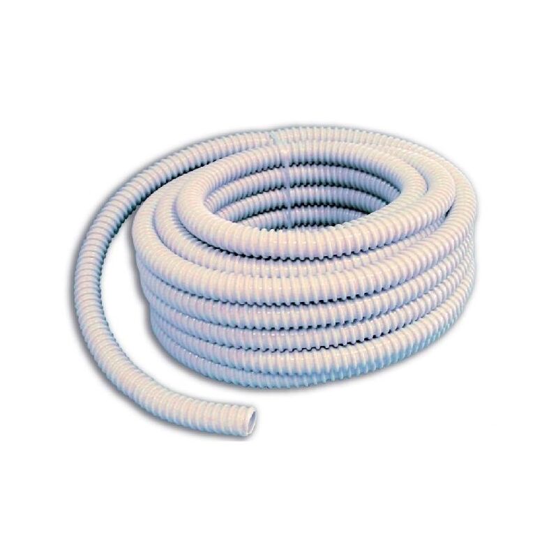 Gaine pvc souple spiralA e grise 20mm rouleau de 30 m