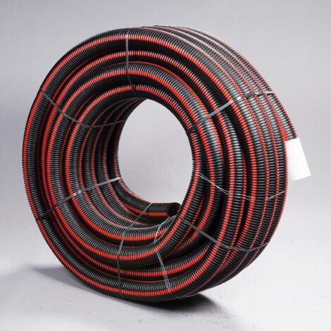 Gaine QUATTROFLEX noir-rouge électricité DN90 50m - Elydan