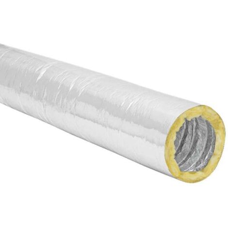 Gaine souple alu isolée avec spirales rapprochées RE2020 D125 long 10m - SpireFlexAluIso - SPAIGSAIR⌀125/25L10 ECONONAME - SPAIGSAIR⌀125/25L10 Diamètre 125 mm