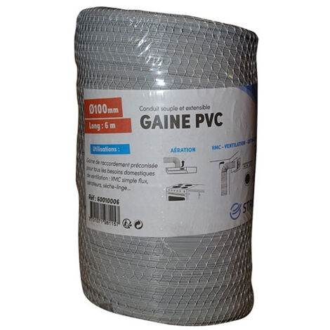 Gaine souple pvc filet d.100mm 6ml - STRULIK
