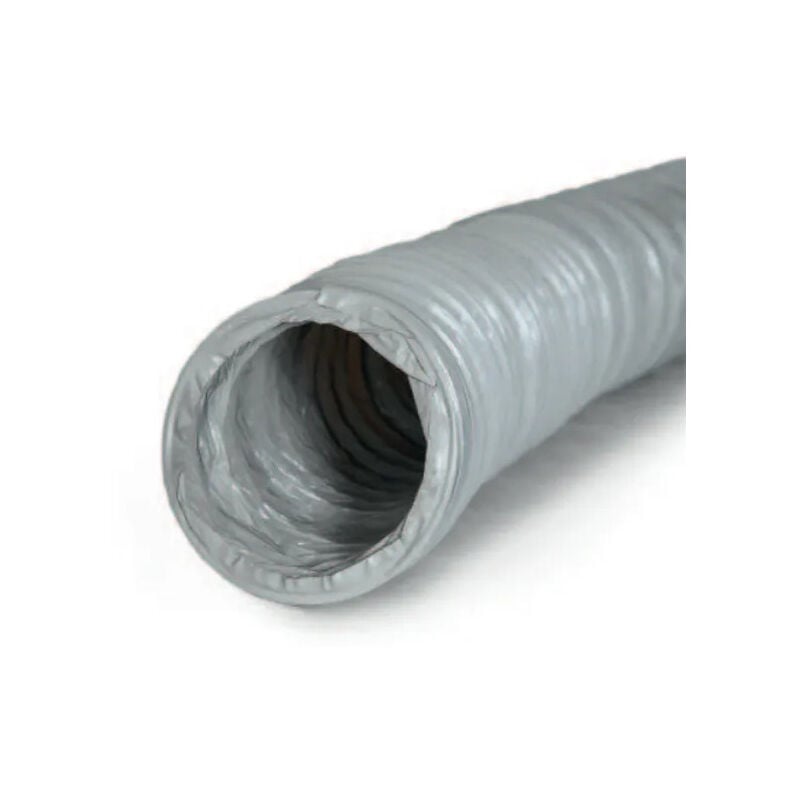 Gaine souple pvc gris pour ventilation, diamètre 150 mm, longueur 6m