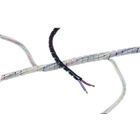 Gaine spirale 10 à 100 mm HellermannTyton SBPE9-PE-NA-30M 161-41200 incolore 30 m S14377